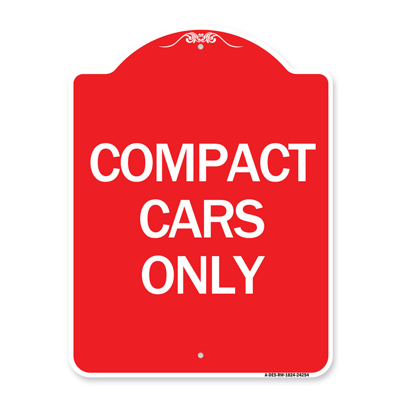 Enseigne Signmission Designer Series - voiture compacte seulement / 24254, H 24 po x l 18 po x p 1 po