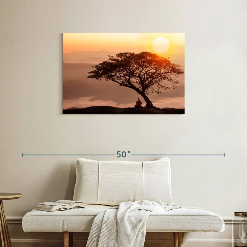 Adella Monk Under A Tree, 24" H x 36" W