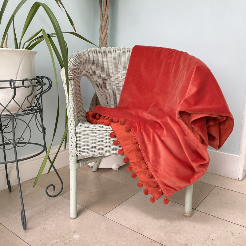 Reith Throw Blanket, Burnt Orange