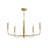 Reines Five-Light Brushed Gold Medium Chandelier-127380290