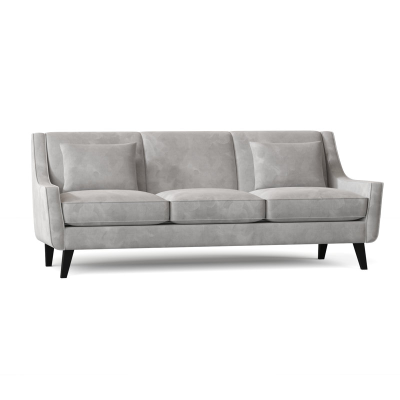 Gros 85'' Upholstered Sofa, Heavenly Oyster Chenille