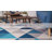Rubino Modern Geometric Blue/Gray Easy to Clean Area Rug-2027633284