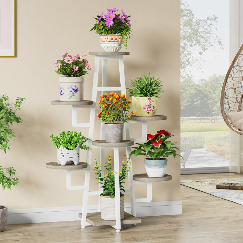 Zoya Plant Stand, Beige Brown, 43.3" H x 11.02" W x 9.84" D