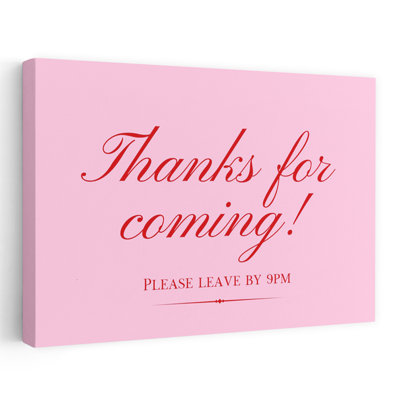 Elegant Thanks Message Elegant Abstract Contemporary Wall Art Print