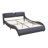  Upholstered Faux Leather Platform Bed with Slatted Support