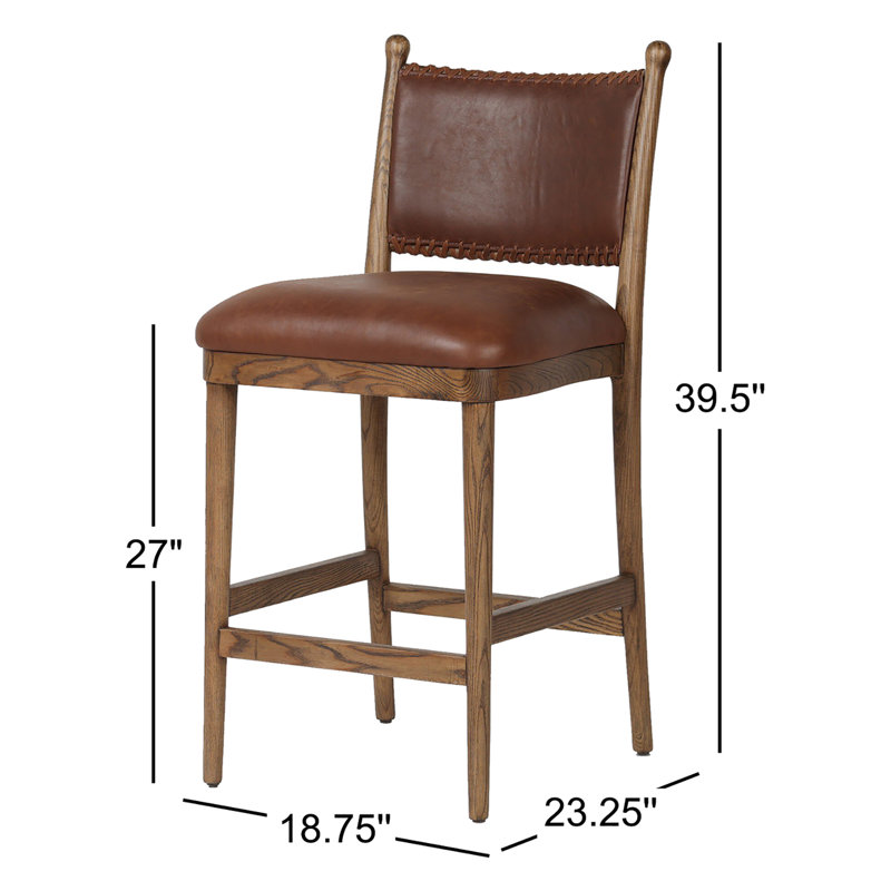 Bella Stool-Dulane Mahogany-Counter, Counter Stool (27" Seat Height), Antique Walnut