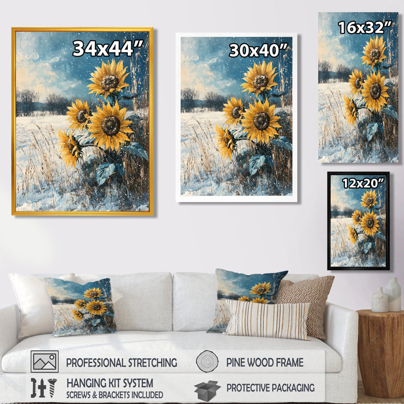 Dominek - Floral Wall Art, Noir, noir, noir, noir, H 20 po x l 12 po, Reproduction encadrée d'une seule photo