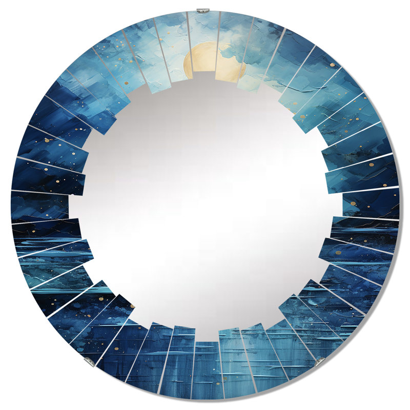 Mindil - Miroir mural rond, 32 po x 32 po