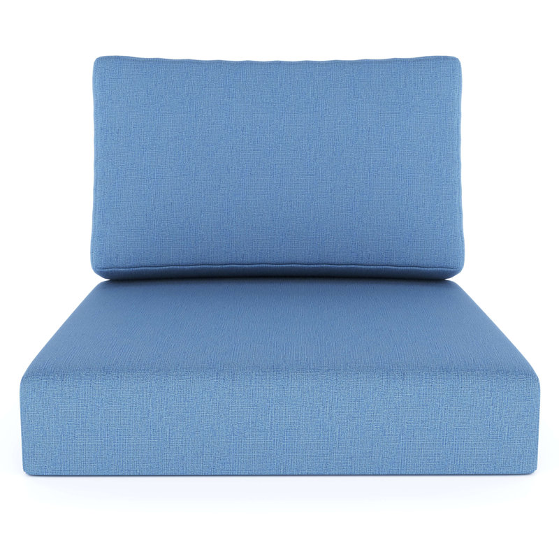 Amala Sunbrella® Outdoor Deep Seating Cushion, Sunbrella® Cast Ocean Plainweave, 28.5" W x 28.5" D