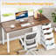 Bureau d'ordinateur avec 5 tiroirs, bureau à domicile rustique brun avec rangement pour ordinateur portable 47 po Table d'écriture pour petits espaces