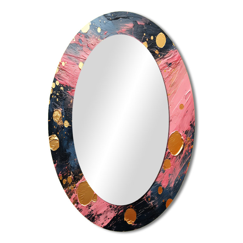 Sicile - Miroir mural ovale doré, 36 po x 24 po