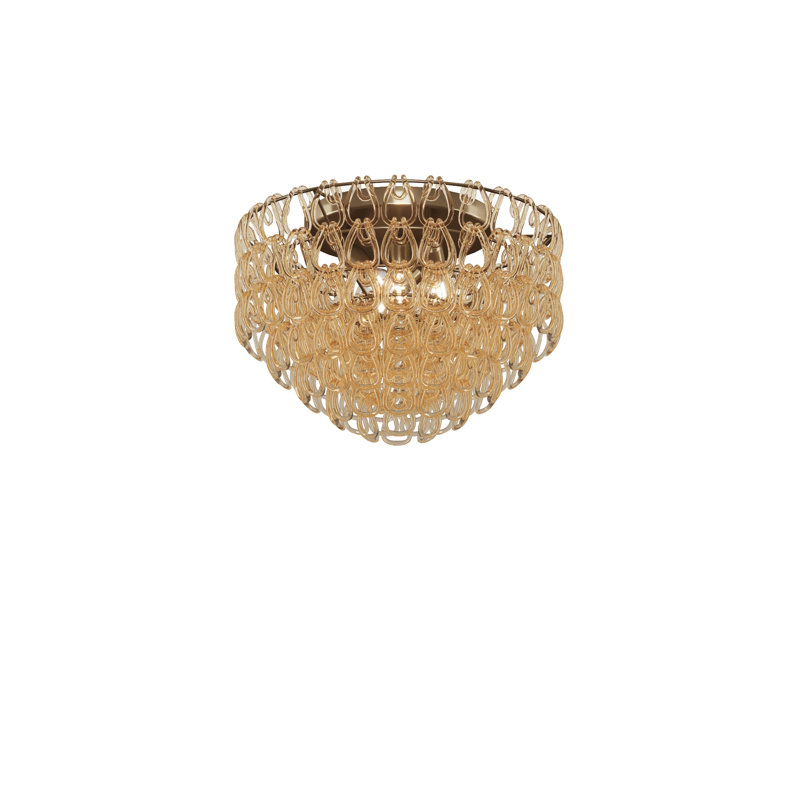 Minigiogali Ceiling Lamp 60 Black Matt Bronze 1 E26 Ul 1, Matte Bronze, Crystal Amber