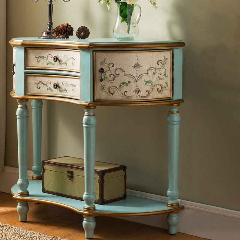 American semi-circular storage arch accent cabinet