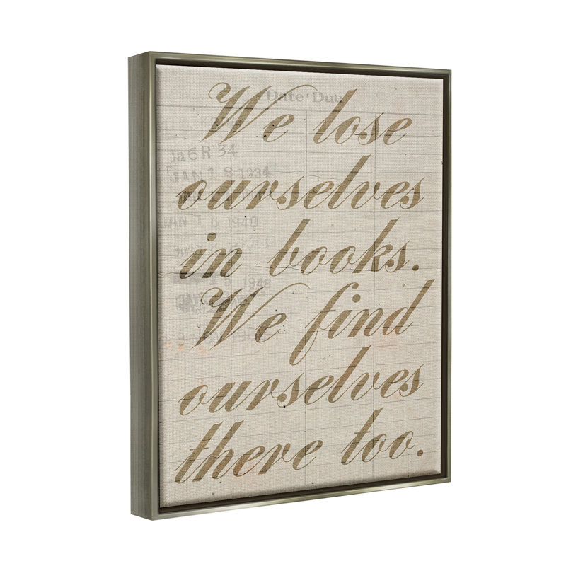 «Lose and Find Ours tablettes» par Sally Swatland - impression, H 21 po x l 17 po x P 1,7 po, Cadre flottant gris lustré