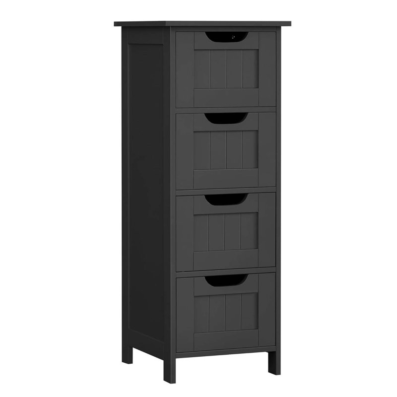 Engineered Wood Bathroom Cabinet, Black
