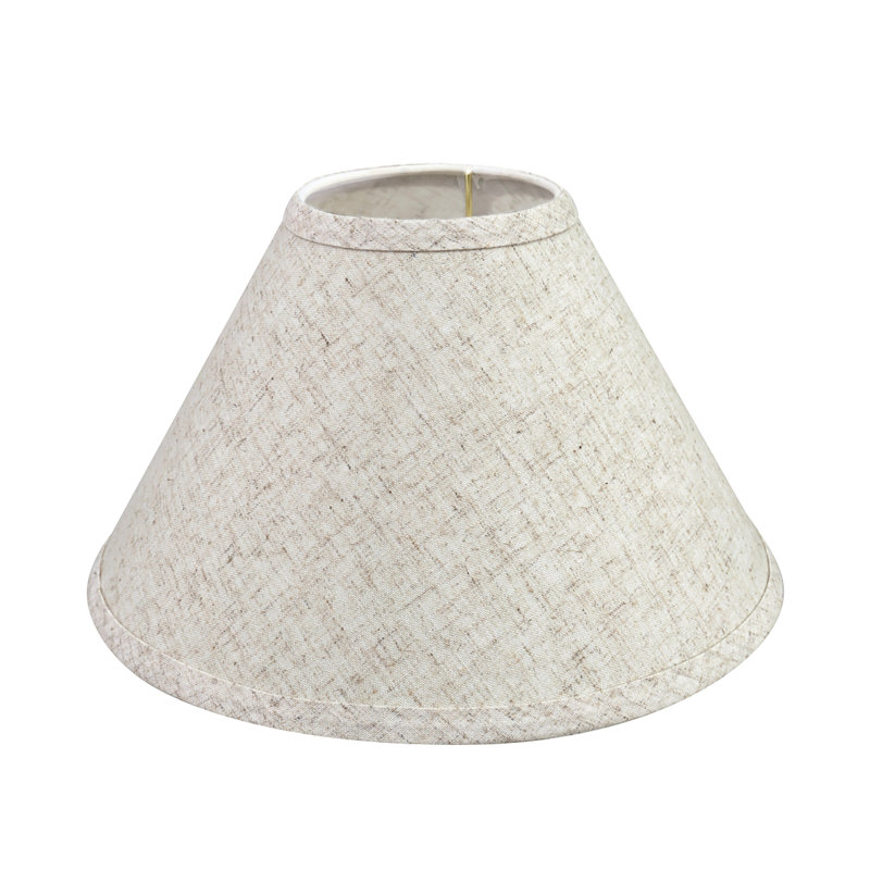 Abat-jour empire en lin 7 po H (Uno) de couleur beige