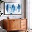 «Blue Grunge Feathers», reproduction sur toile-101455692