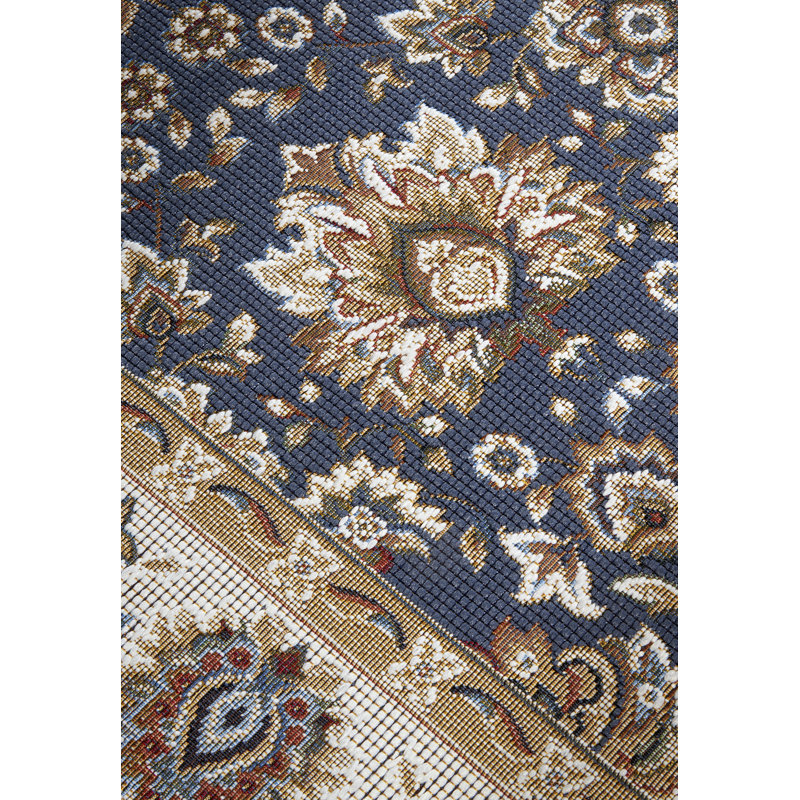 Kollektion 1767 Machine Woven Blue cream Rug, Rectangular 160 x 235cm