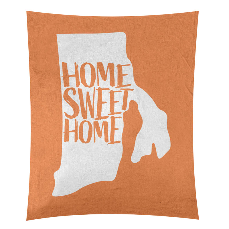 Tapisserie murale Home Sweet Rhode Island, H 80 po x l 68 po, Orange