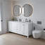 Meuble-lavabo en bois massif avec deux lavabos et rangement-558058857