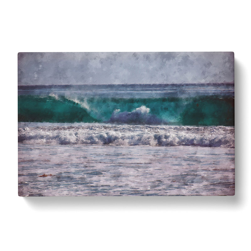 Ocean Wave - Wrapped Canvas Painting, 35cm H x 50cm W x 3cm D