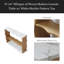 Console moderne 47,24 po Whisper Of Waves avec plateau en marbre blanc, canapé en placage de bois massif avec tablette de rangement ouverte, table d'entrée pour le salon-779976286