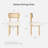 Mid-Century Modern Dining Chairs With Upholstered Seat And Rattan Back - Wood Leg Accent Chairs-1186972068-1186972075