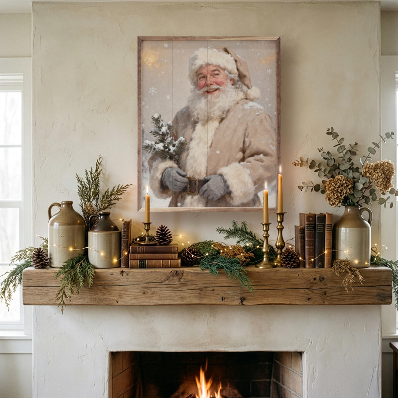 Saint Nicholas With Pine Branch, H 40 po x l 32 po