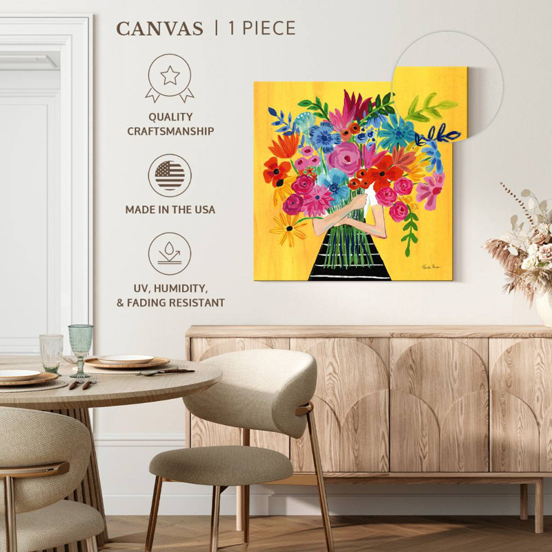 Harnek Un bouquet de fleurs I, H 16 po x l 16 po