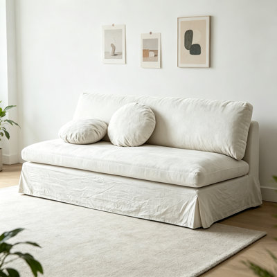 Simple Fabric Three-Seater Sofa