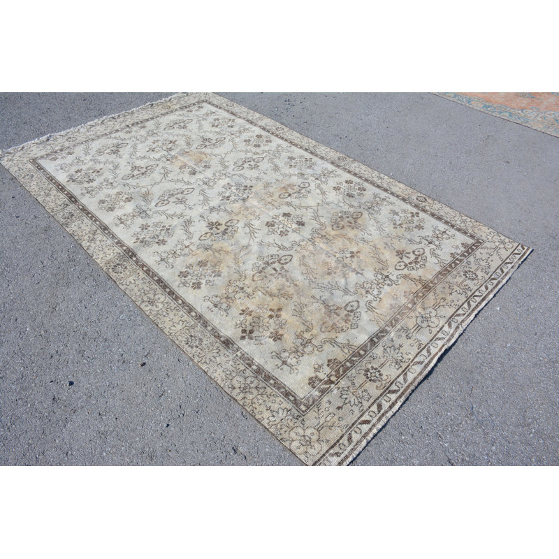 Brown Bedroom Rug, Vintage Rugs, Luxury Rugs, Turkish Rug, 5.5x9 ft Large Rugs, Bedroom Rug