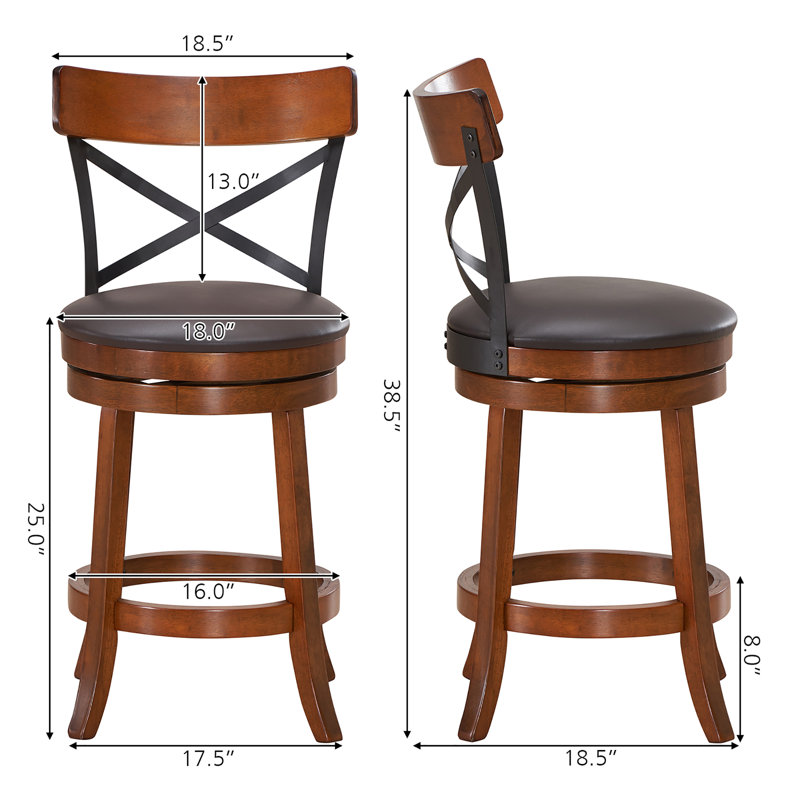 Tabouret de bar Laclair, Tabouret de comptoir (siège d'une hauteur de 25 p, 4