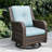 Pompidou Outdoor Rattan Swivel Chair with Cushions-1929224343