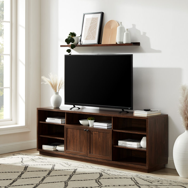 Yumara 70" 2-Door TV Stand, Dark Walnut