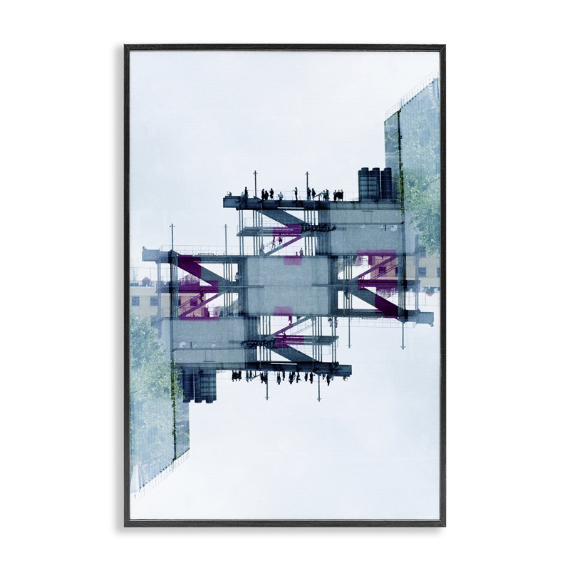 Estampe numérique symétrique encadrée par Robin Vandenabeele, 18" H x 12" W, Giclée encadrée noir minuit