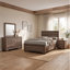 Ensemble de chambre avec grand lit 4 pièces Bello, brun taupe délavé Bello-114566000-114566002