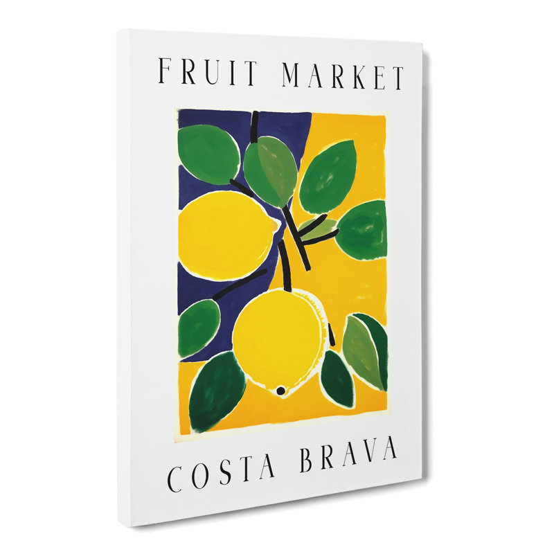 XMKTMKT-384 Lemon Costa Brava Fruit Market - Wrapped Canvas Print, 50cm H x 35cm W x 3cm D