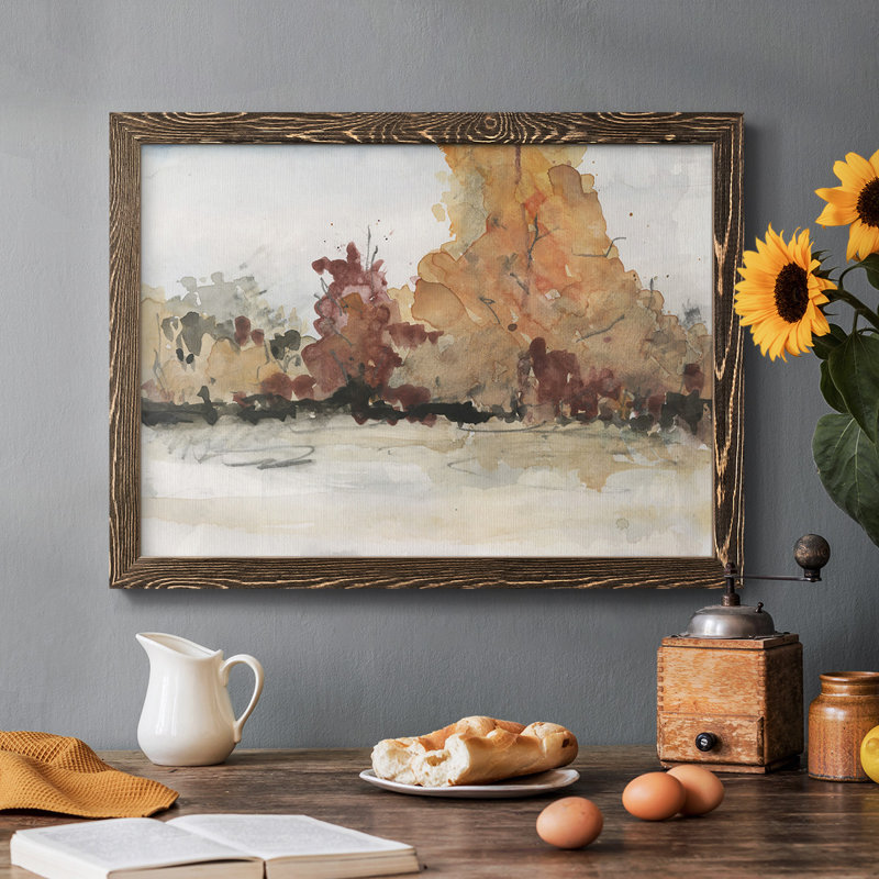 The Autumn View II, reproduction d'art sur toile, H 18 po x l 26 po x P 1,5 po, Cadre noyer