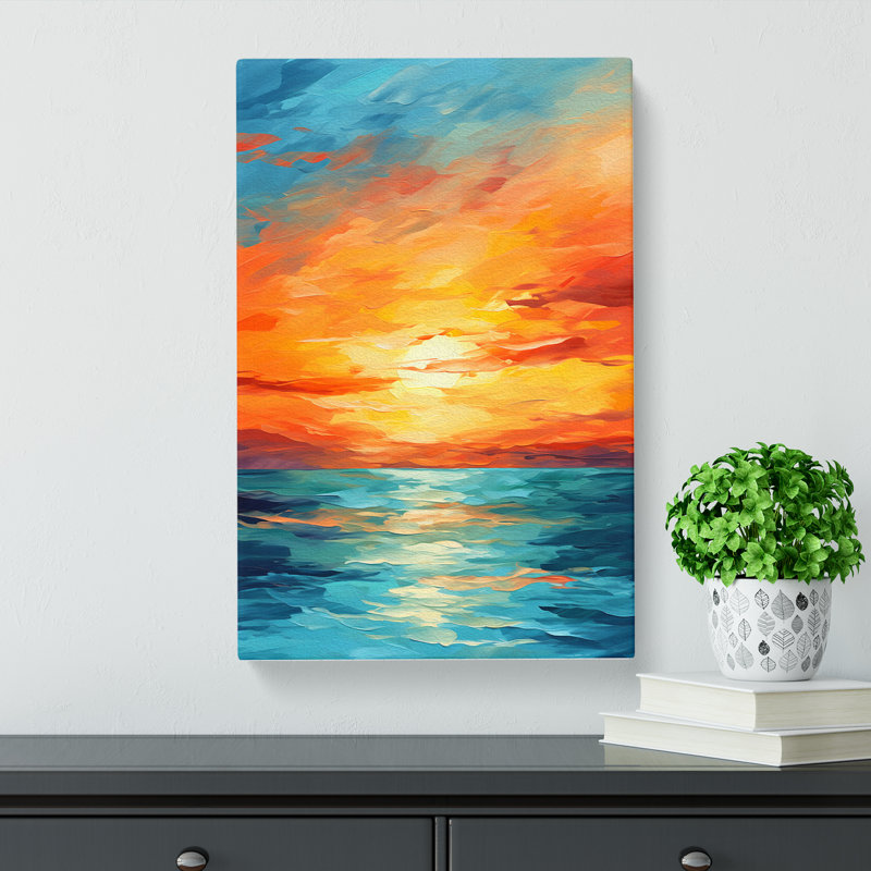 Sunset Abstract - No Frame Print, 76cm H x 50cm W x 3cm D