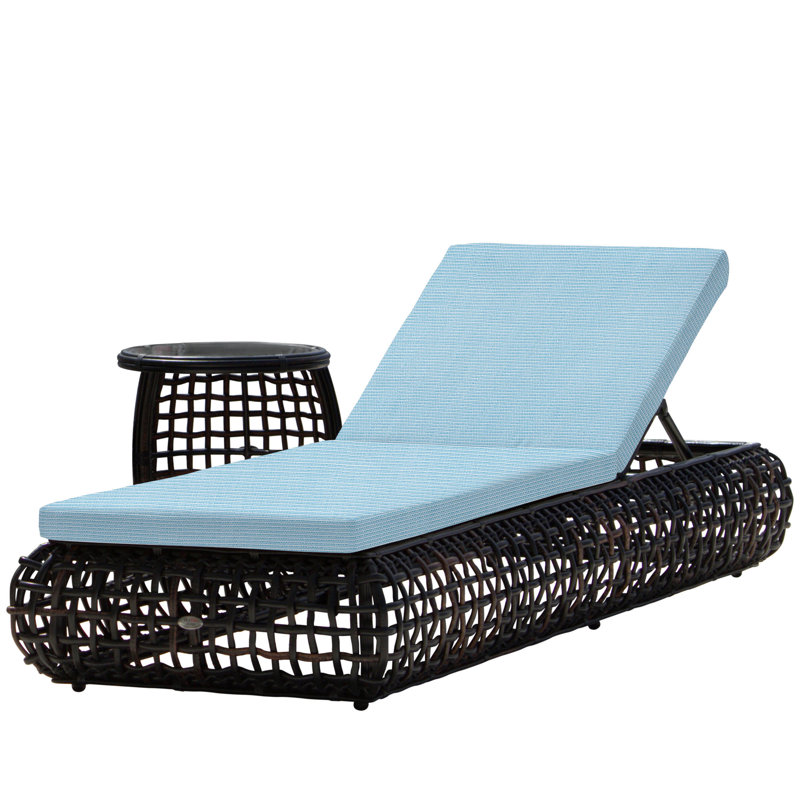 Dynasty Outdoor Chaise Lounge, Canvas Air Blue Sunbrella® Canvas