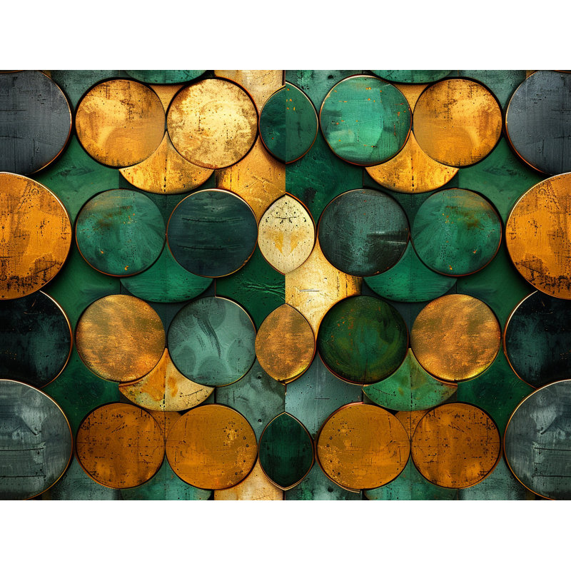 Circle Array Visual Machine Printed Throw Blanket, Queen