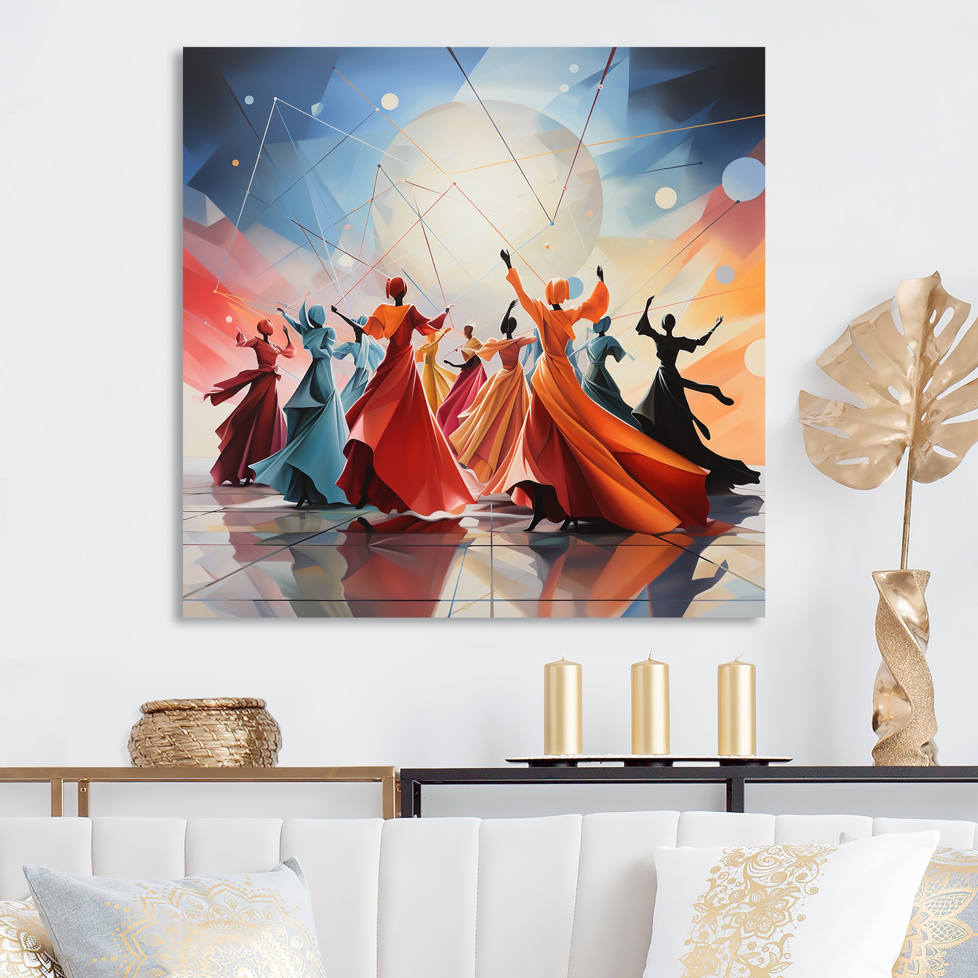 Lark Manor™ Blue Synchronized Dance Rhythms - Dance Metal Wall Art