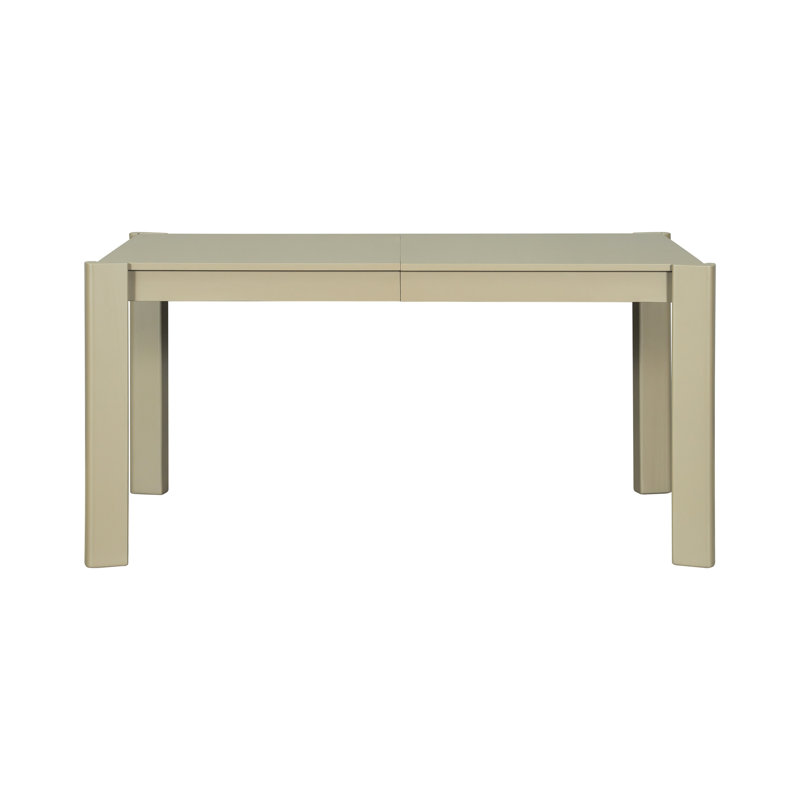 Table de salle à manger extensible moderne en bois massif, finition noyer, 59 à 73 pouces, convient aux dîners tranquilles