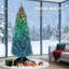 Arbres de Noël colorés de 7 pi, sapin en plastique, présentoir moderne