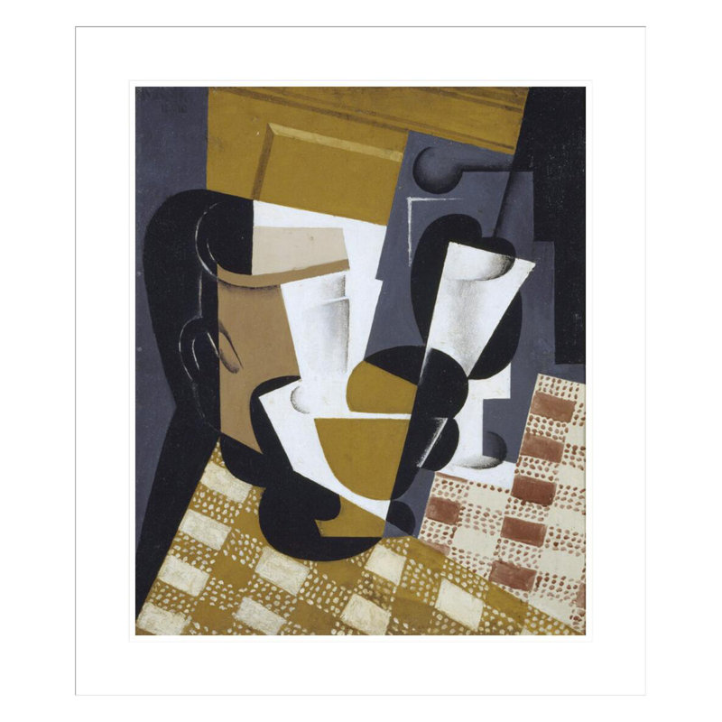 Broc et verre par Juan Gris, H 27,19 po x l 23,5 po