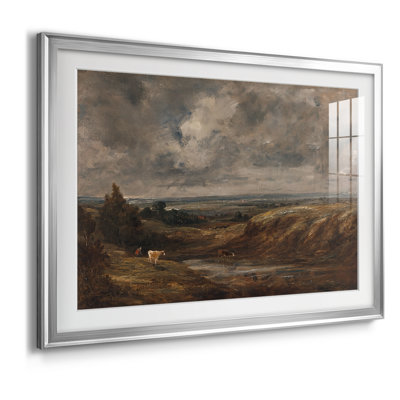 Branch Hill Pond, Hampstead Heath-John Constable, reproduction encadrée avec passe-partout et verre 1824 - 1825