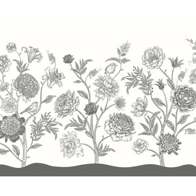 Murale verte Jacobean Rose Trail