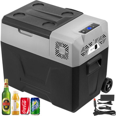 Car Refrigerator, DC 12/24V AC100-240V Compressor Electric Cooler, -4°F to 68°F Car Fridge with APP Control, 60W Cars Freezer for RVs, Campsites, Boats, Camping, Fishing, 53 QT Portable Freezer