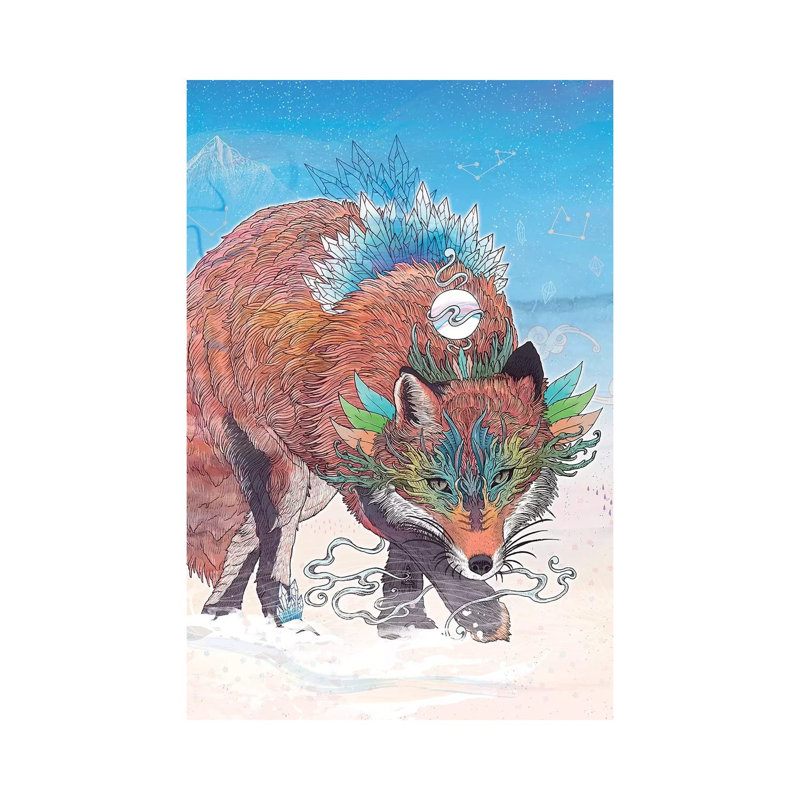 Kitsune by Mat Miller - Wrapped Canvas Painting, 101.6 cm H x 66.04 cm W x 1.91 cm D