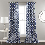 Trellis Polyester Room Darkening Curtain Pair
